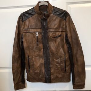 I N C Mens bomber jacket faux leather